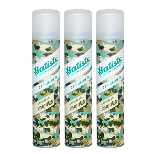 Батист Комплект Camouflage Сухой шампунь 3 шт х 200 мл (Batiste, Fragrance) фото 0