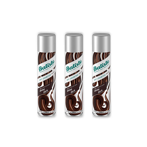 Batiste Комплект Divine dark Сухой шампунь 3 шт х 200 мл (Batiste, Dry Shampoo Plus)