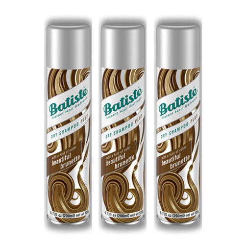 Батист Комплект Medium Beautiful Brunette Сухой шампунь 3 шт х 200 мл (Batiste, Dry Shampoo Plus) фото 0