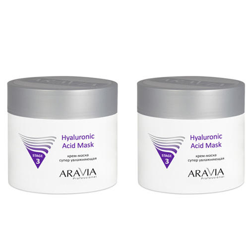 маска для лица aravia professional крем маска суперувлажняющая hyaluronic acid mask Aravia Professional Крем-маска суперувлажняющая Hyaluronic Acid Mask, 2х300 мл (Aravia Professional, Уход за лицом)