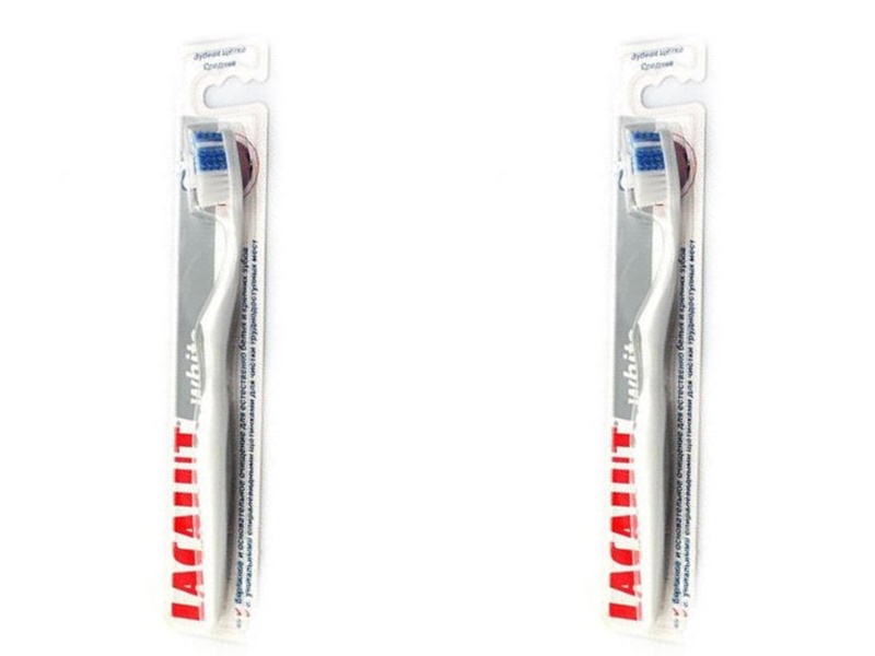 Lacalut Набор Зубная щетка Уайт*2 штуки (Lacalut, Зубные щётки) 4 шт набор силиконовые зубные щётки с защитным чехлом