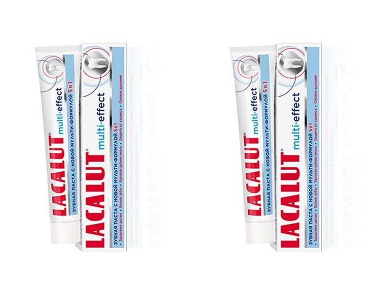 Купить Lacalut Набор Зубная паста Мульти-эффект 75 мл*2 штуки (Lacalut, Зубные пасты), Германия