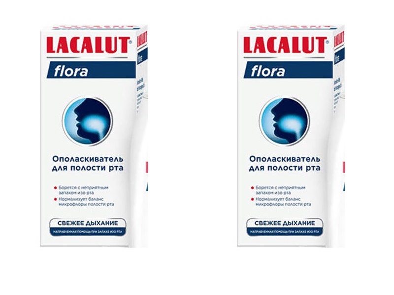 Лакалют Набор Ополаскиватель для полости рта flora, 2 х 300 мл (Lacalut, Ополаскиватели) фото 0