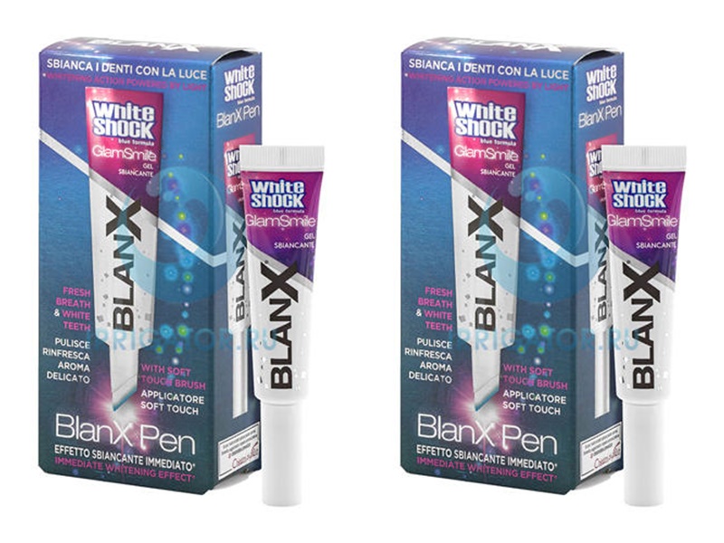 Бланкс Набор White Shock Gel Pen Отбеливающий гелевый карандаш*2 штуки (Blanx, Специальный уход Blanx) фото 0