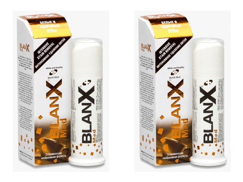 Бланкс Набор Зубная паста Med Stain Removal Интенсивное удаление пятен*2 штуки (Blanx, Зубные пасты Blanx) фото 0
