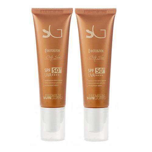 Премиум Комплект Крем фотоблок Оily Skin SPF 50, 2х50 мл (Premium, Sunguard) фото 0