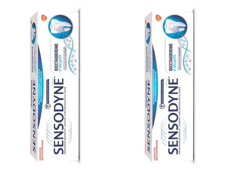 Sensodyne Набор Зубная паста Восстановление и защита, для чувствительных зубов, 75 мл*2 штуки (Sensodyne, Зубные пасты)