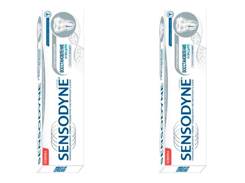 Sensodyne Набор Зубная паста Восстановление и Защита отбеливающая, 75 мл*2 штуки (Sensodyne, Зубные пасты)