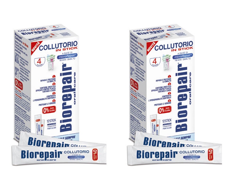 Biorepair Набор Концентрированная жидкость для полоскания полости рта (12 стик. по 12 мл)*2 штуки (Biorepair, Ежедневная забота)