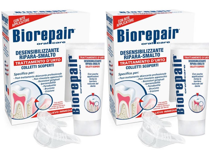 Biorepair Набор Препарат для снижения чувствительности и восстановления эмали обнаженной шейки зуба*2 штуки (Biorepair, Чувствительные зубы)