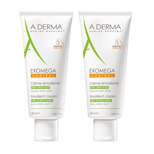 Адерма Набор: Смягчающий крем для лица и тела, 2 х 200 мл (A-Derma, Exomega Control) фото 0
