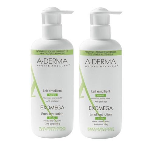 Адерма Набор: Смягчающий лосьон для лица и тела, 2 х 400 мл (A-Derma, Exomega Control) фото 0