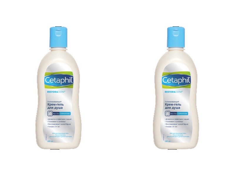 Cetaphil Набор Успокаивающий крем-гель для душа 295мл*2 штуки (Cetaphil, Restoraderm)