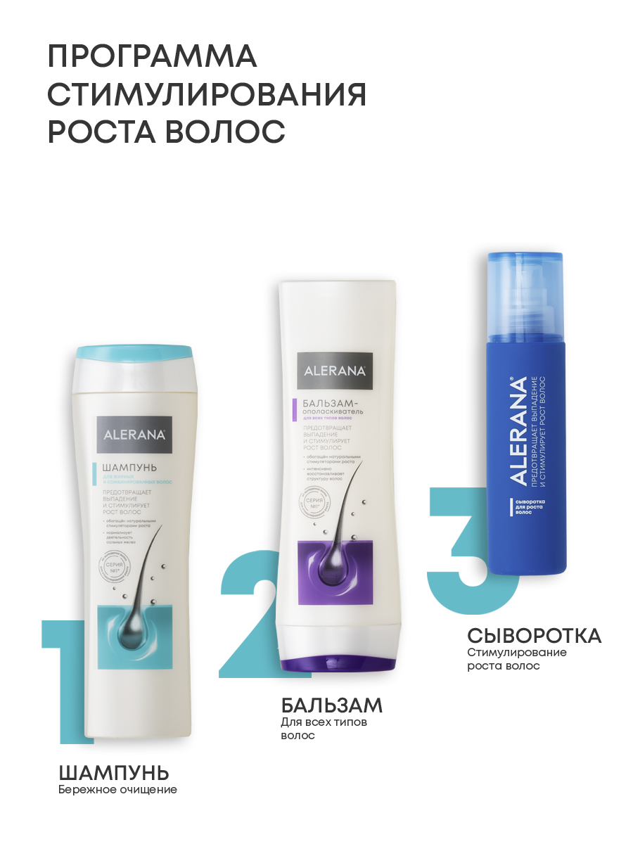 Алерана Шампунь для жирных и комбинированных волос, 250 мл (Alerana, Укрепление волос) фото 6