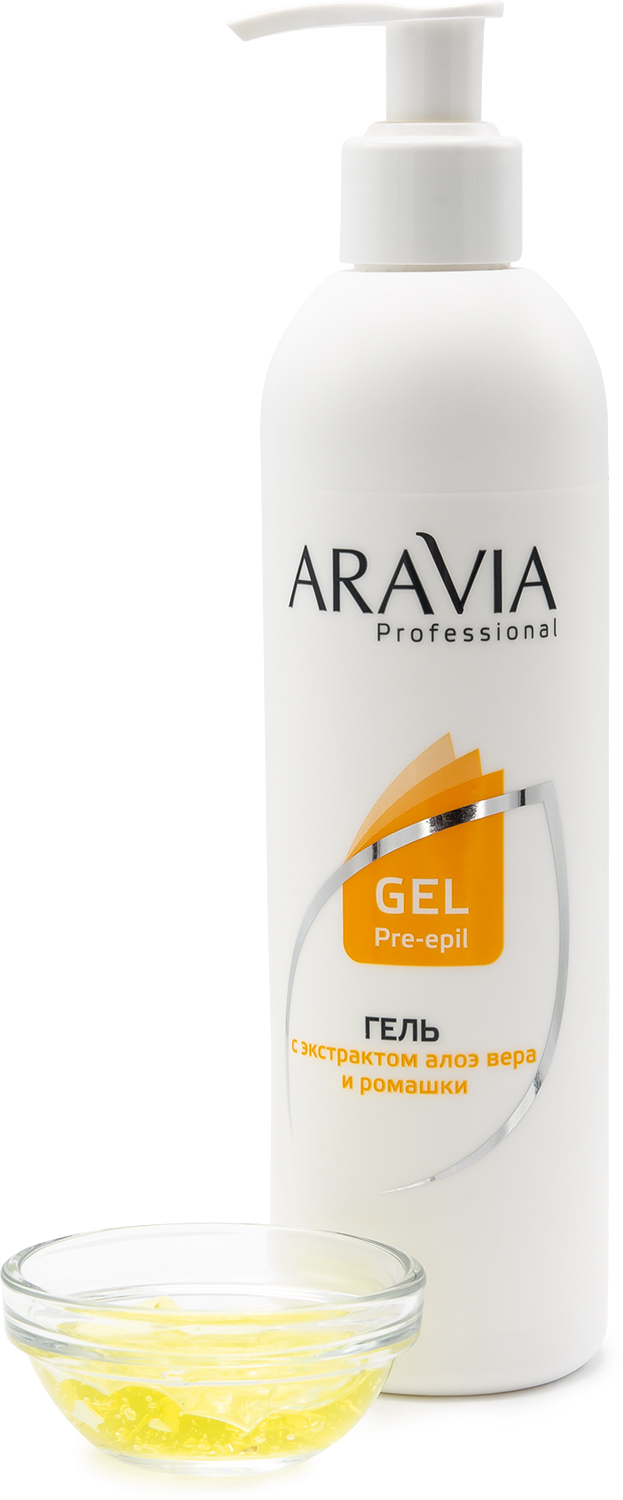 Аравия Профессионал Гель перед депиляцией с алоэ вера и ромашкой, 300 мл (Aravia Professional, Spa Депиляция) фото 2