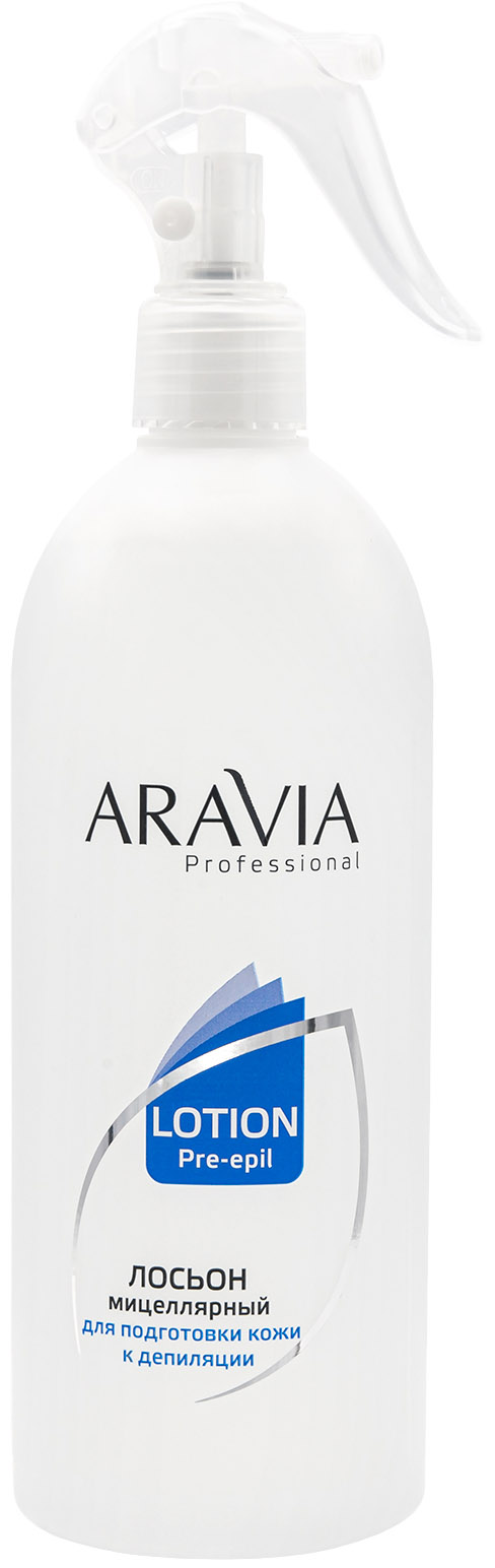 Aravia Professional Мицеллярный лосьон перед депиляцией, 500 мл (Aravia Professional, Spa Депиляция) лосьон для подготовки кожи перед депиляцией aravia professional lotion pre epil 300 мл