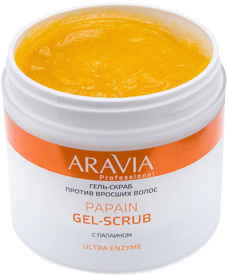 Аравия Профессионал Гель-скраб против вросших волос Papain Gel-Scrub, 300 мл (Aravia Professional, Spa Депиляция) фото 3