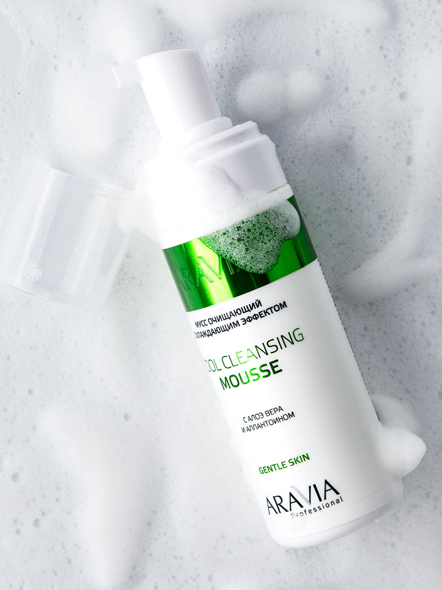 Аравия Профессионал Мусс очищающий с охлаждающим эффектом с алоэ вера и аллантоином, 160 мл (Aravia Professional, Spa Депиляция) фото 4