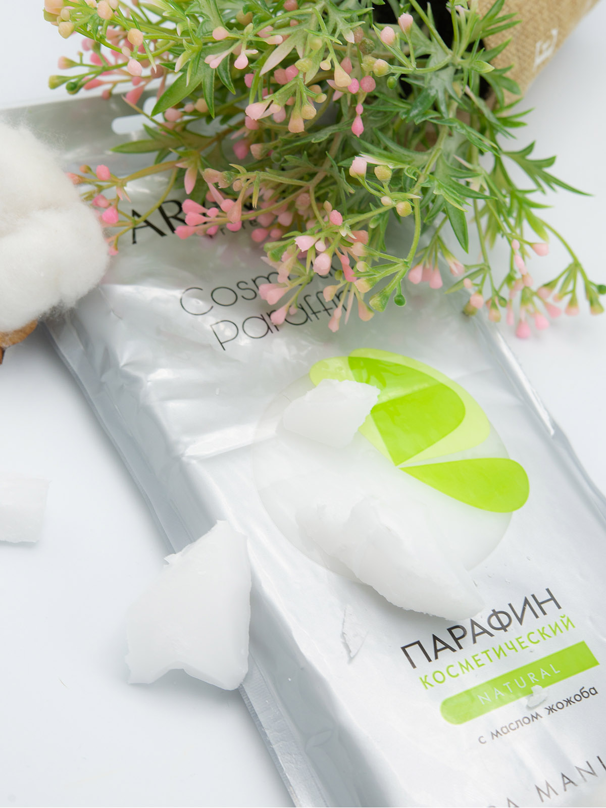 Аравия Профессионал Парафин косметический Natural с маслом жожоба, 500 гр (Aravia Professional, SPA маникюр) фото 4