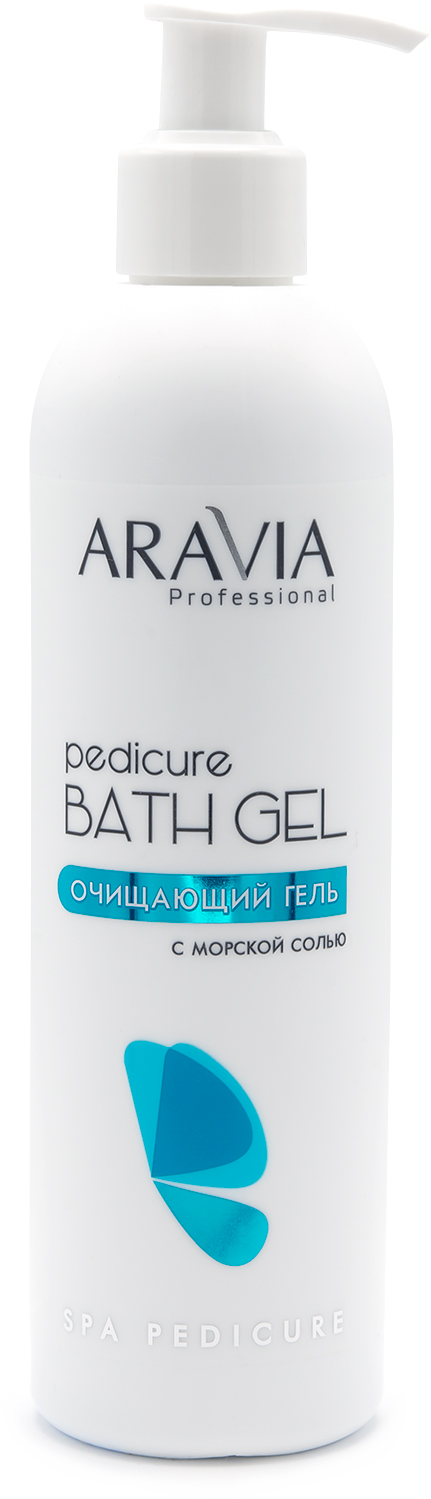 Aravia Professional Очищающий гель с морской солью Pedicure Bath Gel, 300 мл (Aravia Professional, SPA педикюр)