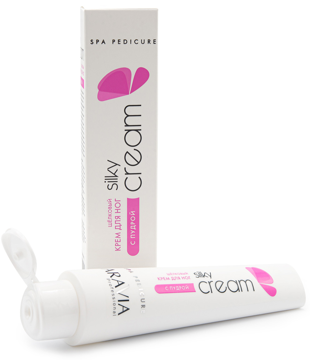 Аравия Профессионал Крем для ног шёлковый с пудрой Silky Cream, 100 мл (Aravia Professional, SPA педикюр) фото 2