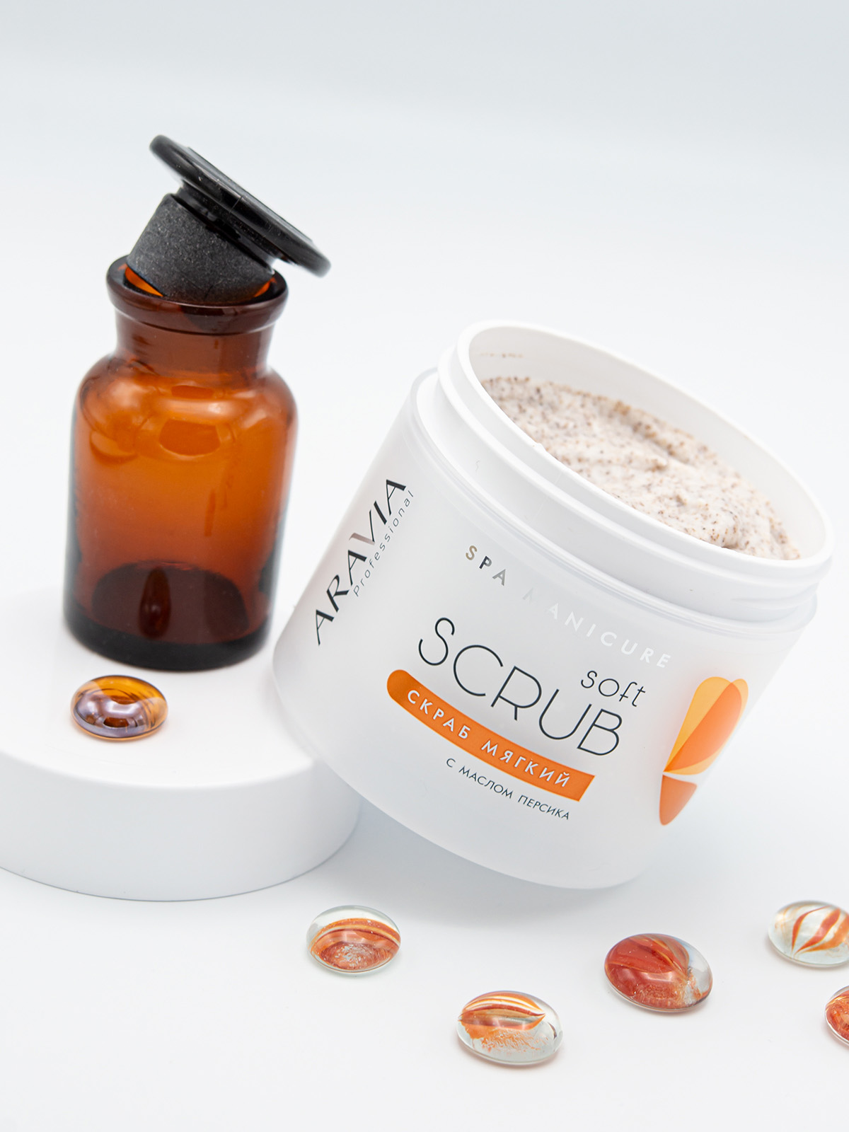 Аравия Профессионал Скраб мягкий с маслом персика, 300 мл (Aravia Professional, SPA маникюр) фото 4