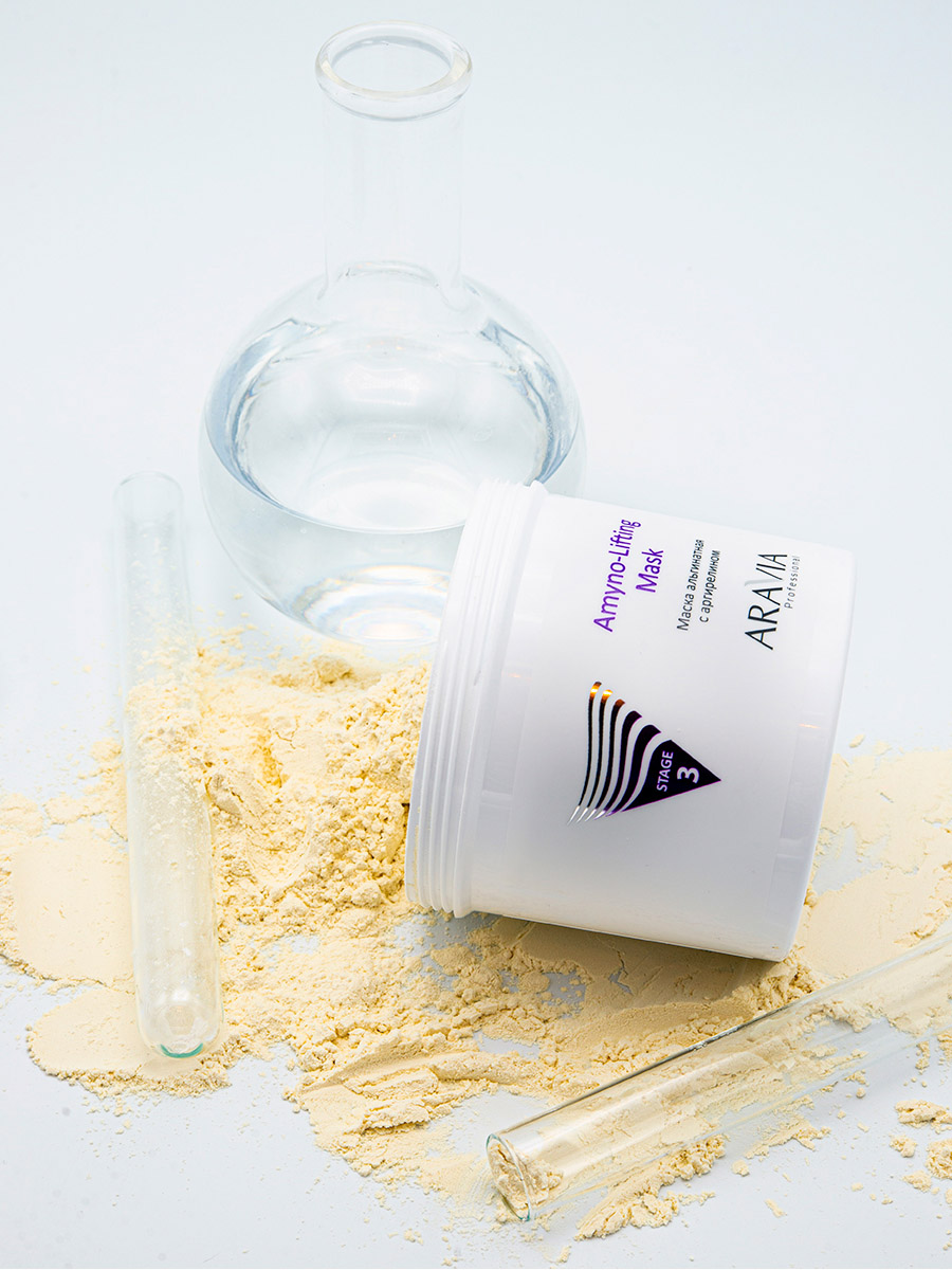 Аравия Профессионал Маска альгинатная с аргирелином Amyno-Lifting, 550 мл (Aravia Professional, Уход за лицом) фото 6