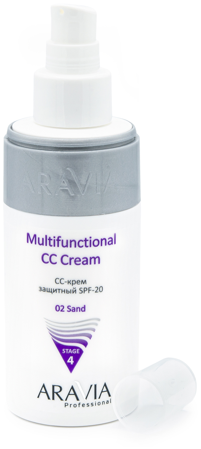 Аравия Профессионал CC-крем защитный SPF20 Multifunctional CC Cream send 02, 150 мл (Aravia Professional, Уход за лицом) фото 1