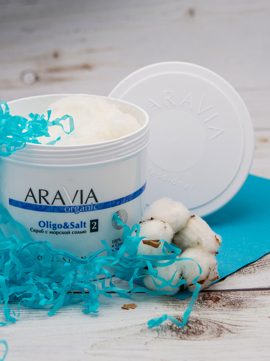 Аравия Профессионал Cкраб с морской солью Organic Oligo & Salt, 720 г (Aravia Professional, Уход за телом) фото 5