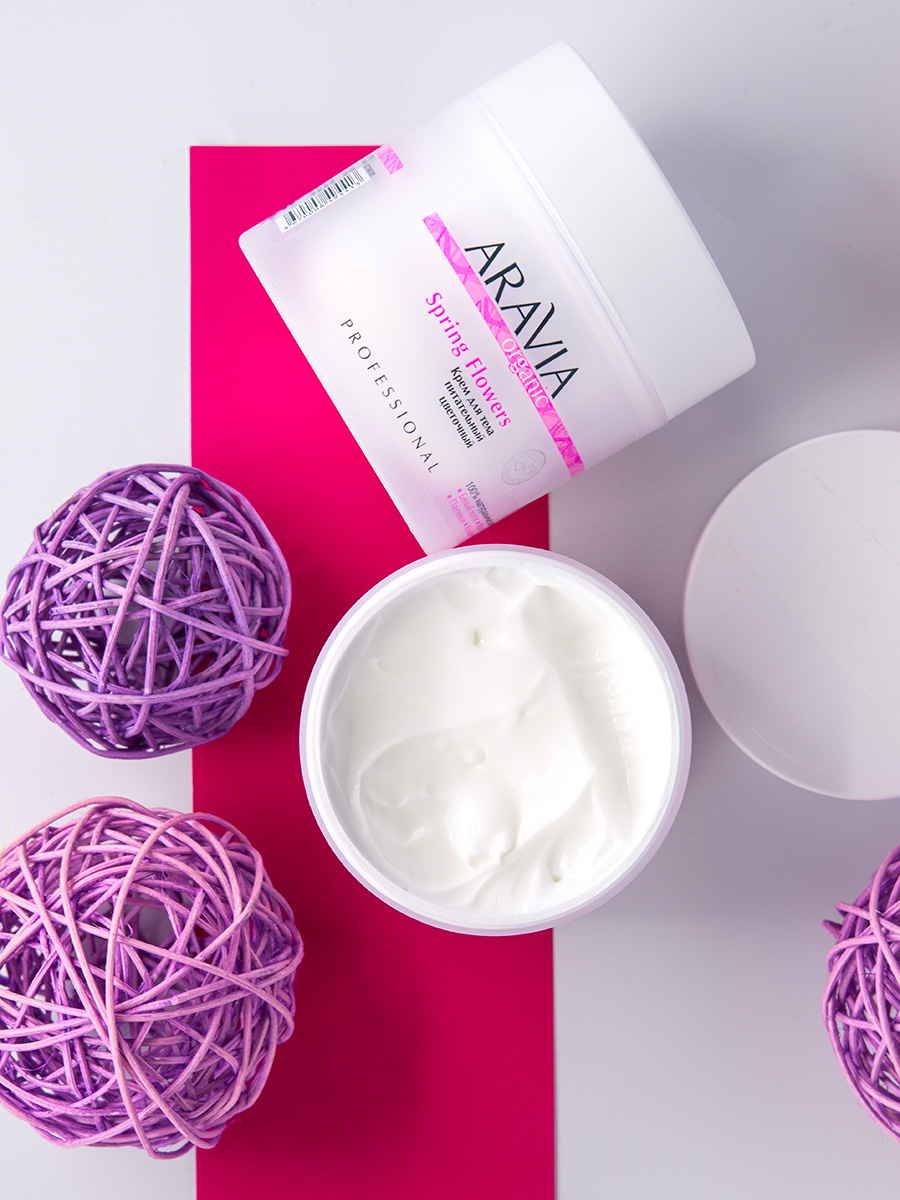 Аравия Профессионал Крем для тела питательный цветочный Spring Flowers, 300 мл (Aravia Professional, Уход за телом) фото 5