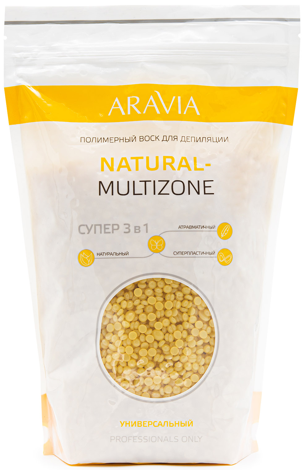 Аравия Профессионал Aravia Professional Полимерный воск для депиляции Naturel-multizone, 1000 г (Aravia Professional, Spa Депиляция) фото 0