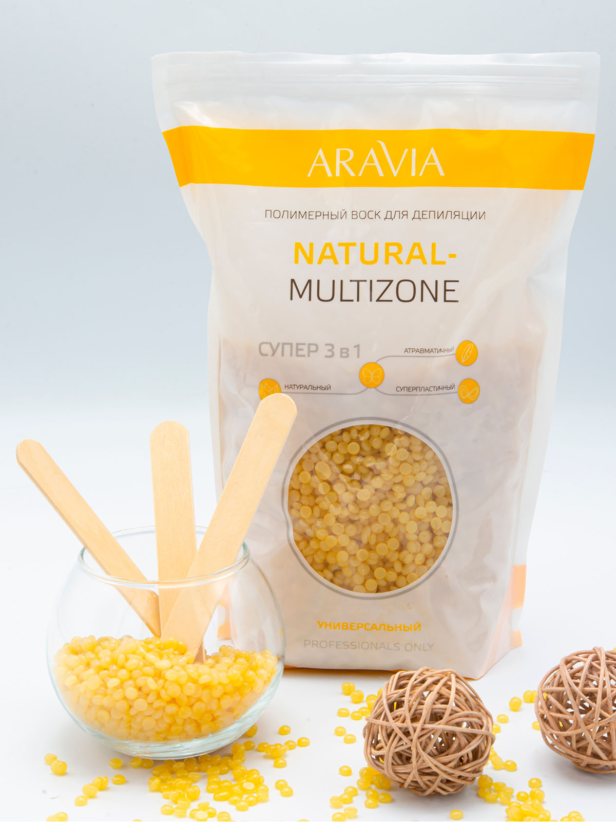 Аравия Профессионал Aravia Professional Полимерный воск для депиляции Naturel-multizone, 1000 г (Aravia Professional, Spa Депиляция) фото 5