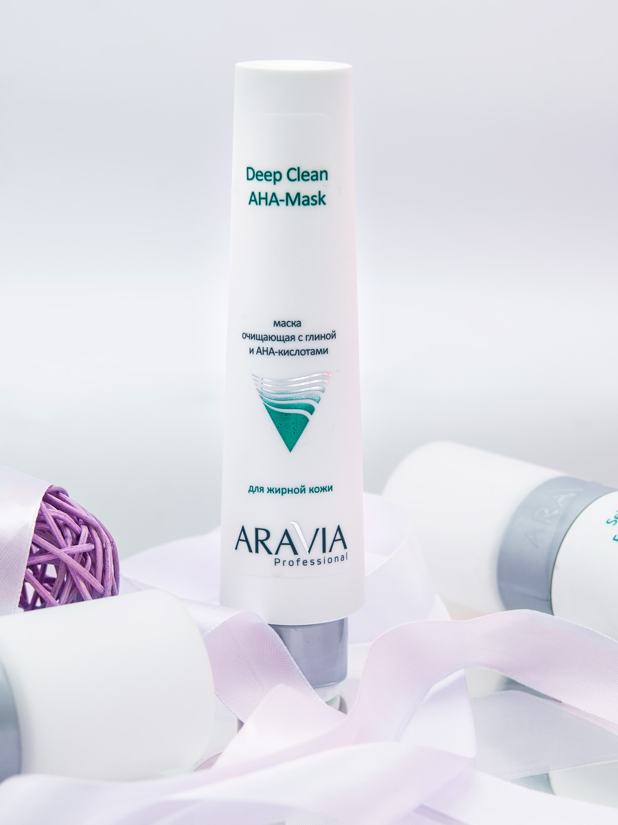 Аравия Профессионал Маска очищающая с глиной и AHA-кислотами для лица Deep Clean AHA-Mask, 100 мл (Aravia Professional, Уход за лицом) фото 5