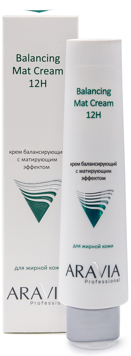 Aravia Professional Крем для лица балансирующий с матирующим эффектом Balancing Mat Cream 12H, 100 мл (Aravia Professional, Уход за лицом) балансирующий крем для лица aravia professional balancing mat cream 12h 100 мл