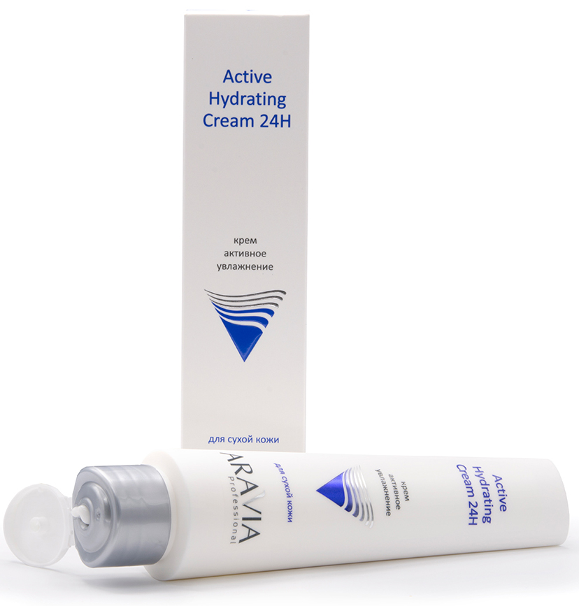 Аравия Профессионал Крем для лица активное увлажнение Active Hydrating Cream 24H, 100 мл (Aravia Professional, Уход за лицом) фото 2