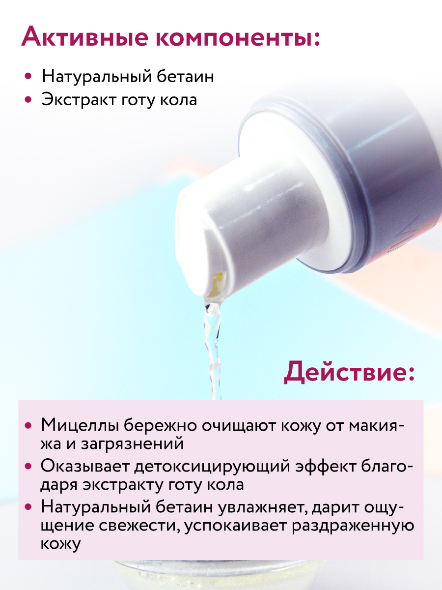 Аравия Профессионал Мицеллярная вода 3 в 1 с экстрактом готу кола Micellar Pure Water, 250 мл (Aravia Professional, Уход за лицом) фото 3
