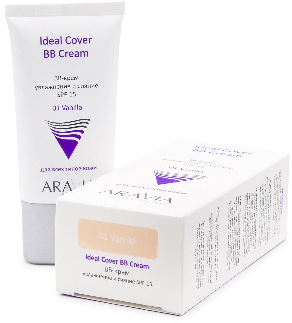 Аравия Профессионал BB-крем увлажняющий SPF-15 Ideal Cover BB-Cream Vanilla 01, 50 мл (Aravia Professional, Уход за лицом) Аравия Профессионал BB-крем увлажняющий SPF-15 Ideal Cover BB-Cream Vanilla 01, 50 мл (Aravia Professional, Уход за лицом) фото 2