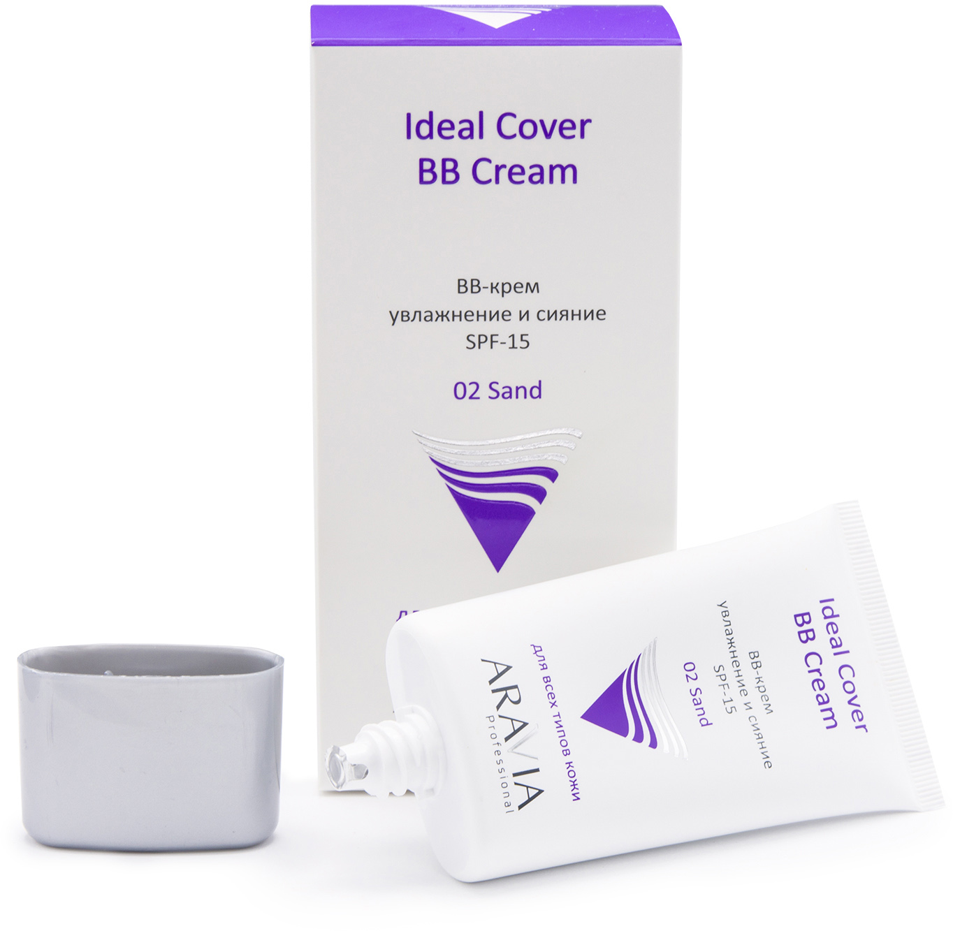 Аравия Профессионал BB-крем увлажняющий SPF-15 Ideal Cover BB-Cream Sand 02, 50 мл (Aravia Professional, Уход за лицом) фото 3