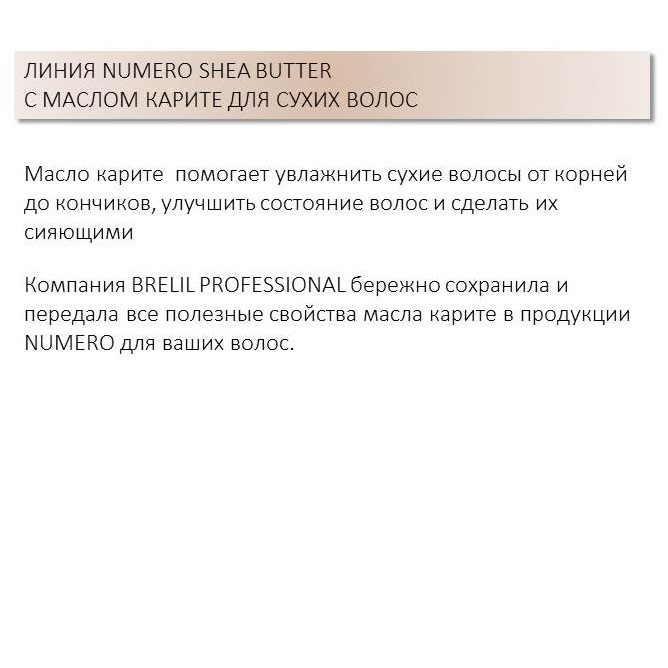 Брелил Профессионал Питательный шампунь с маслом карите для сухих волос, 300 мл (Brelil Professional, Numero) фото 2
