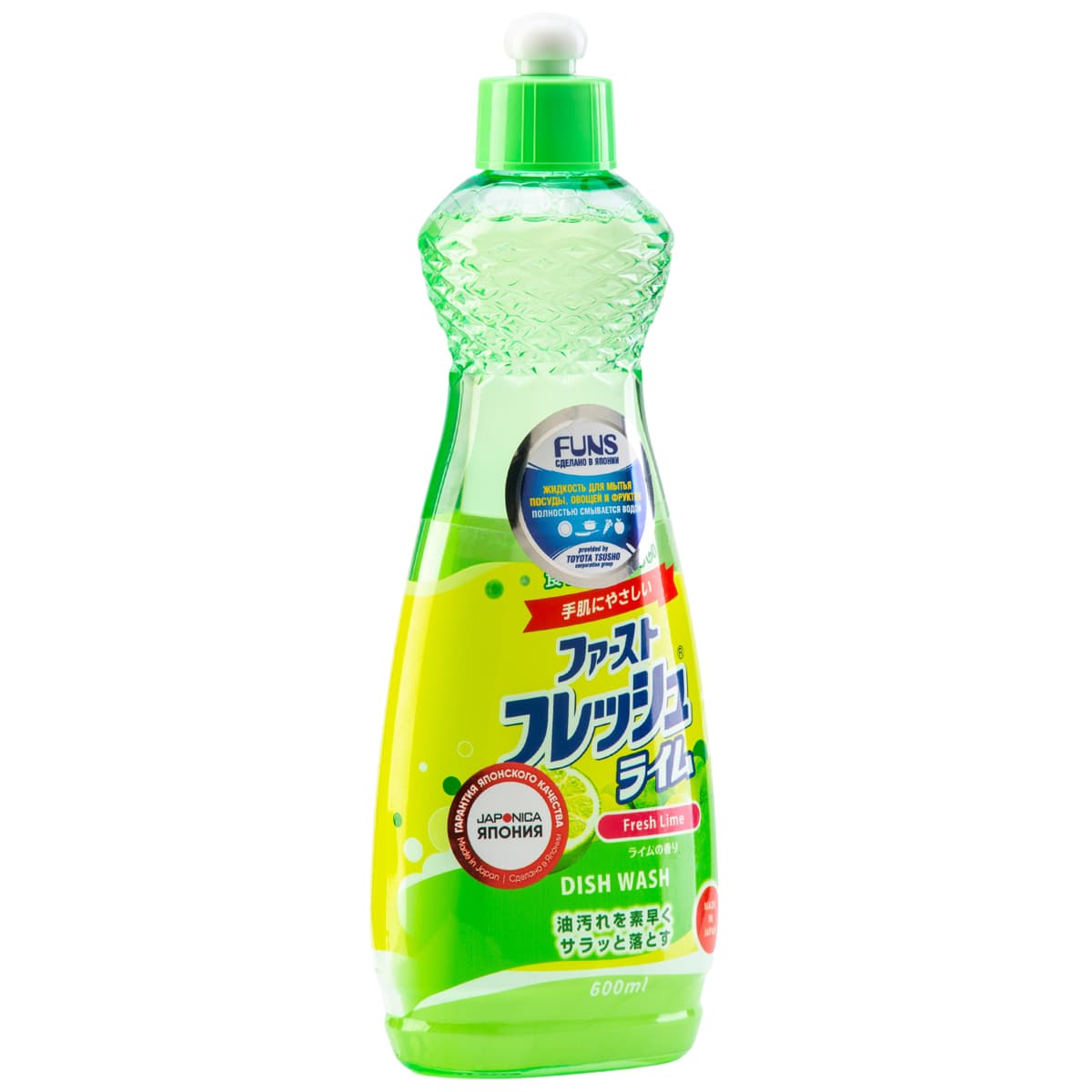 Фанс Жидкость для мытья посуды с ароматом лайма, 600 мл (Funs, Для посуды) фото 1