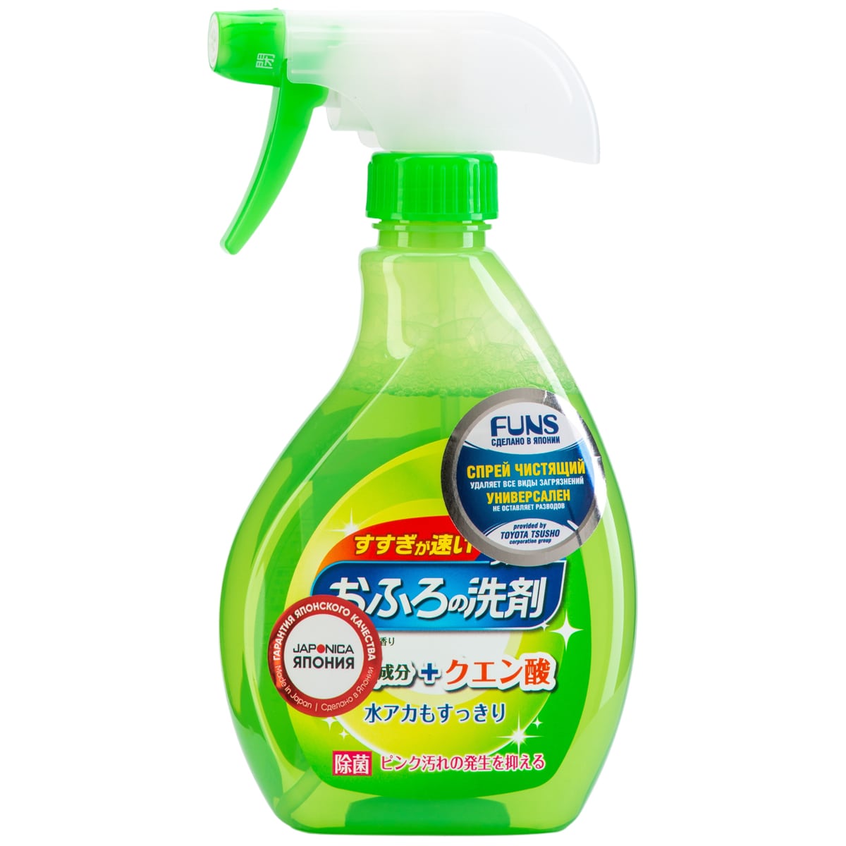 Funs Спрей чистящий для ванной комнаты с ароматом свежей зелени, 380 мл (Funs, Для уборки)
