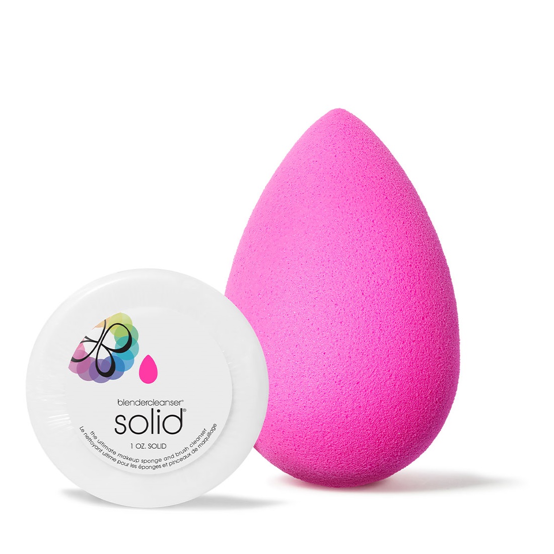 Бьюти-блендер Спонж original и мини мыло для очистки solid blendercleanser, розовый (Beautyblender, Спонжи) Бьюти-блендер Спонж original и мини мыло для очистки solid blendercleanser, розовый (Beautyblender, Спонжи) фото 1