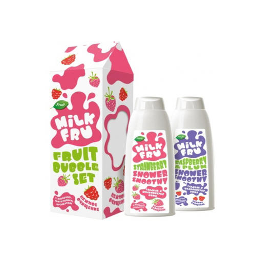  Набор Milk Fru Bubble (Гель для душа Малина  250 мл + Гель для душа Клубника 250 мл) (Закрытые бренды, Fruit bubble) фото 0