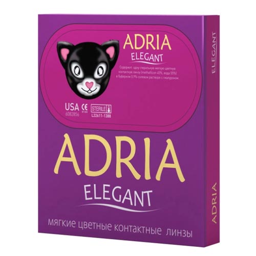 

Adria Цветные контактные линзы Adria Elegant 2 шт (Adria, Цветные линзы), Цветные линзы