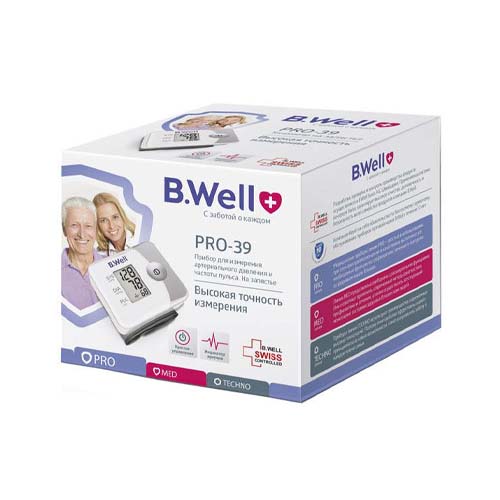 Би Велл Тонометр PRO-39 автомат на запястье (B.Well, PRO) фото 1