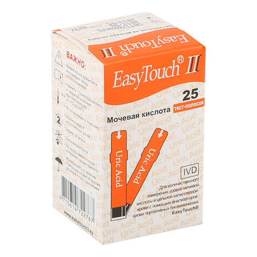 

EasyTouch Тест-полоски мочевая кислота N25 (EasyTouch, Тест-полоски), Тест-полоски