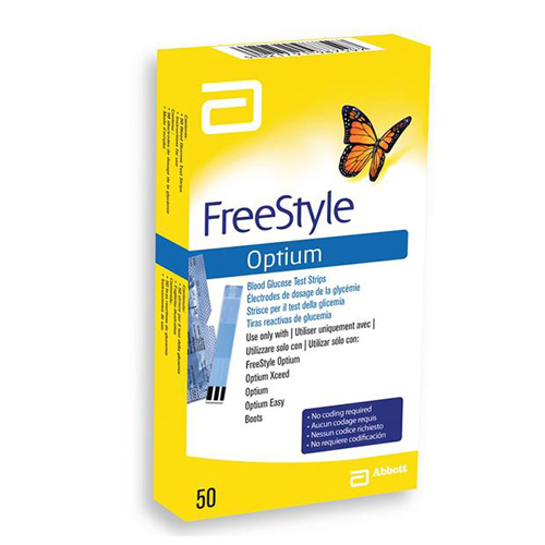 Freestyle Optium Тест-полоски Blood Glucose Test Strips N50 к Глюкометру Freestyle Optium (Freestyle Optium, Optium)