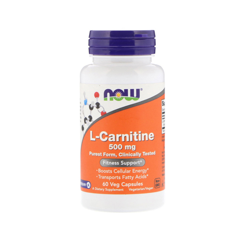 Нау Фудс L-карнитин, 500 мг, 60 капсул (Now Foods, Аминокислоты) фото 0