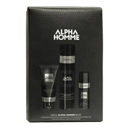Эстель Набор Alpha Homme Base: шампунь 250 мл + крем для бритья 100 мл + крем после бритья 50 мл (Estel, Alpha homme) фото 0