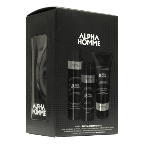 Эстель Набор Alpha Homme Plus: шампунь 250 мл + гель для душа 250 мл + бальзам для волос 200 мл (Estel, Alpha homme) фото 0